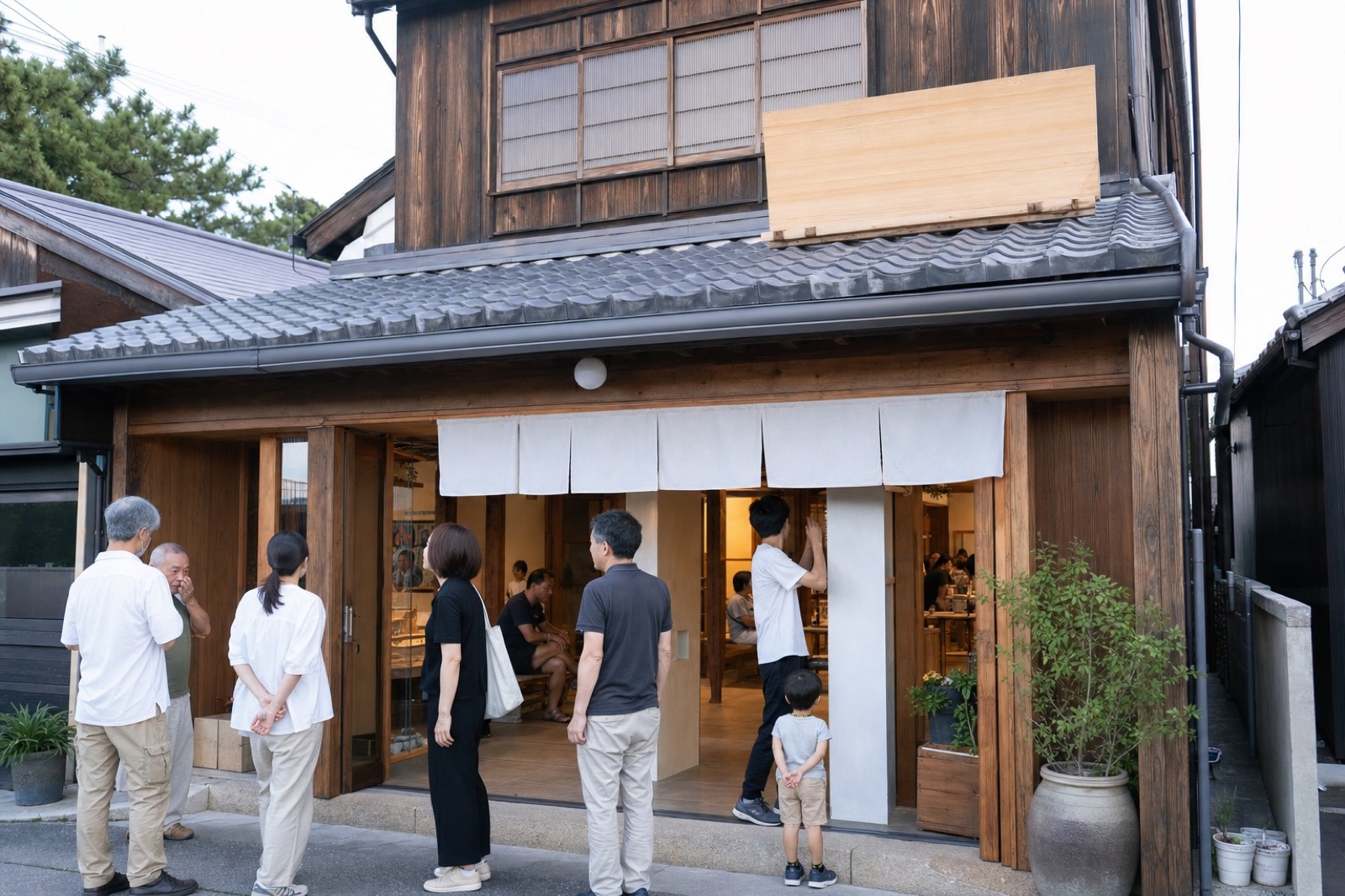 空き家を改修した地域交流拠点の外観