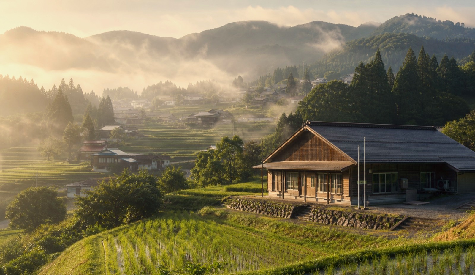 完成した木造住宅の内観