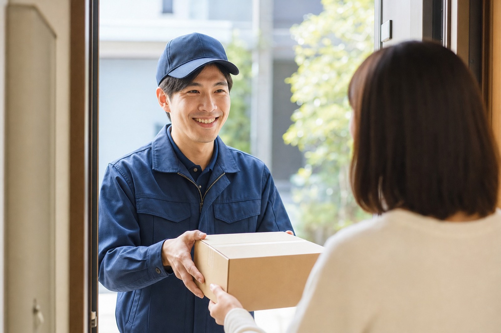 整備場でのトラック日常点検の様子
