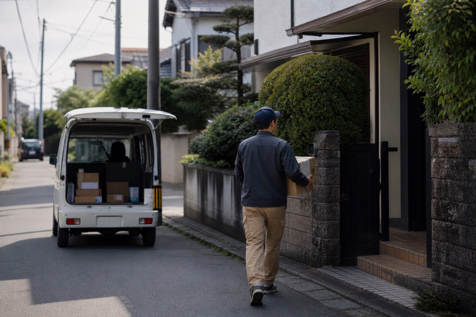急ぎの書類を届ける軽貨物車両