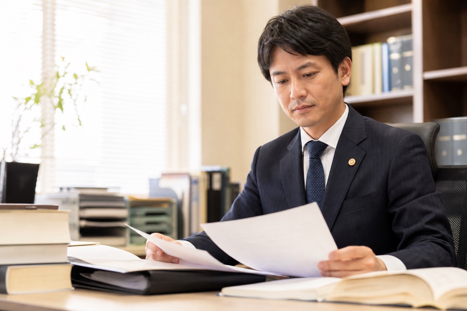 疲労試験装置での金属試験片の計測作業