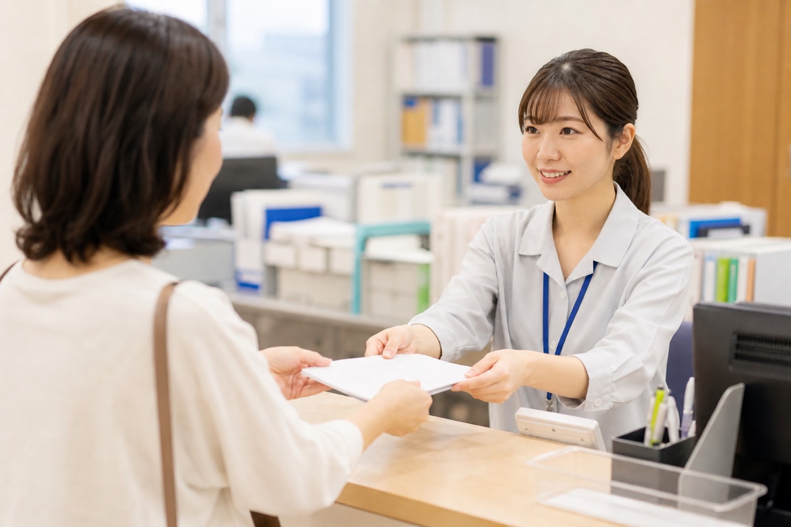 窓口業務の様子